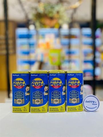 Sữa nước pha sẵn Nutifood GrowPlus + Xanh từ 1 tuổi (4 x 180ml)