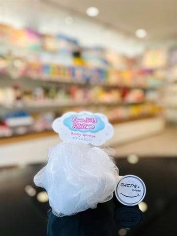 Bông tắm tạo bọt Nhật Bản (màu trắng)