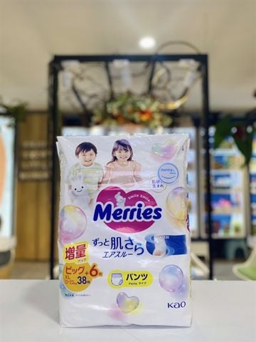 Tã quần Merries công ty size XL38+6 (12-22kg)