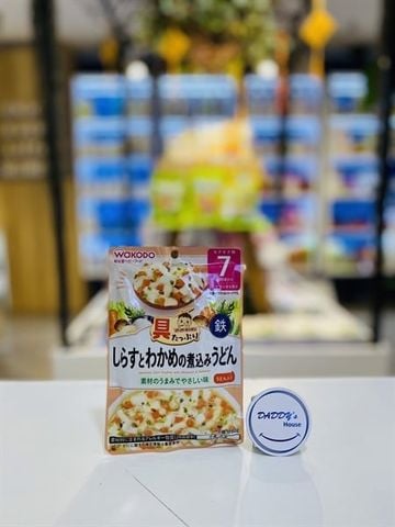 Mì udon Sanuki hầm cá mòi trắng & rong biển Wakodo 7th (80g)