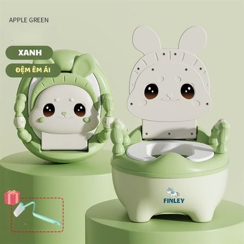 Bô vệ sinh cho bé hình thỏ Finley (Màu xanh mint)