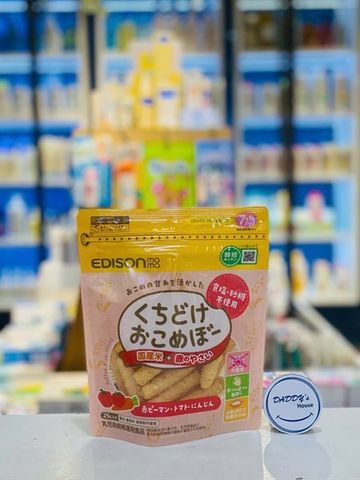 Bánh gạo que Edisonmama vị rau củ đỏ 7th (25g)