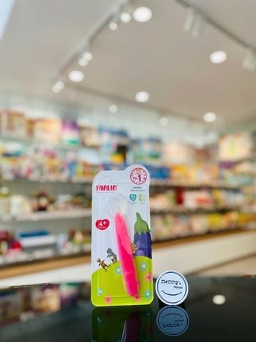 Muỗng silicone cho bé ăn dặm Farlin - Màu hồng (4th)