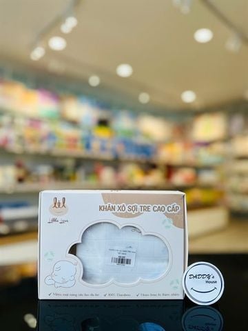 Khăn tắm Bamboo Little Love họa tiết xanh