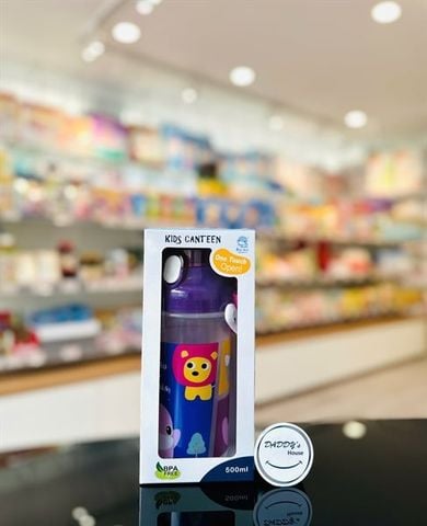 Bình uống nước Animals Kuku KU5602A - nắp hồng (500ml)