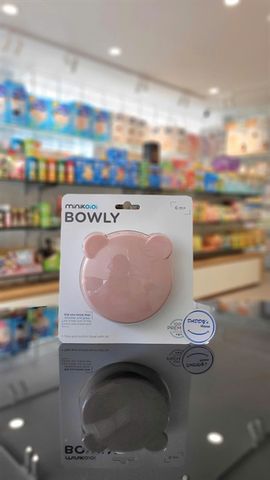 Chén ăn kèm nắp đậy sillicone Minikoioi - Pinky Pink (6th)