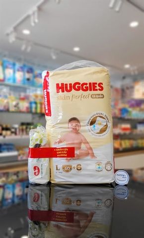 Tã quần Huggies skin perfect L60+6 (9-14kg)