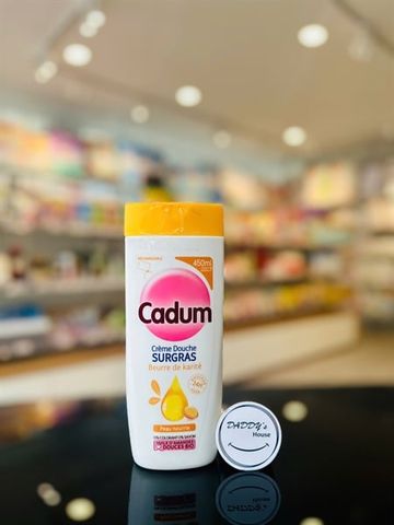 Kem tắm có bơ hạt mỡ, dầu hạnh nhân ngọt hữu cơ Cadum Surgrass Beurre (450ml)