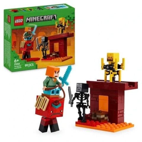 Đồ chơi lắp ráp trận chiến dung nham địa ngục Nether Lego Minecraft (21266)