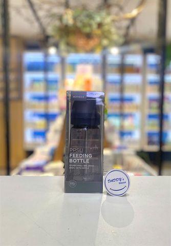 Bình sữa PPSU Morther-K cho bé 4 - 8 tháng - Màu xanh (280ml)