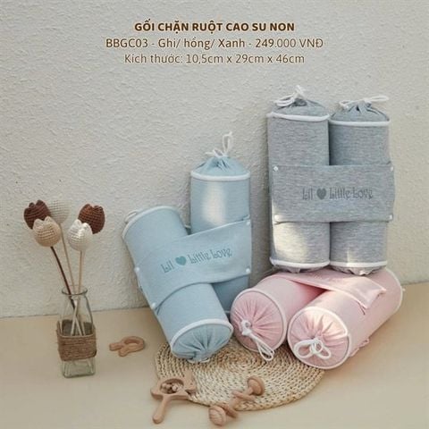 Gối chặn ruột cao su non Little Love - Màu ghi