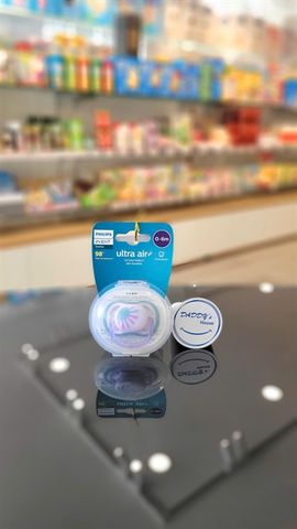 Ty ngậm thông khí cho bé từ 0-6 tháng Philips Avent (tím)