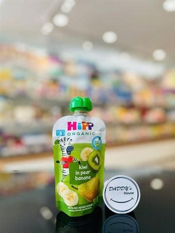 Trái cây nghiền Hipp Organic vị lê, kiwi, chuối bé từ 6 tháng (100g)