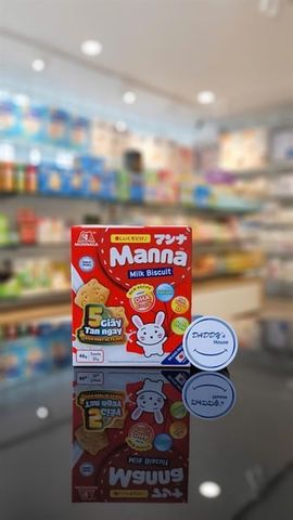Bánh quy sữa hình thú Morinaga Manna (2 x 23gr)