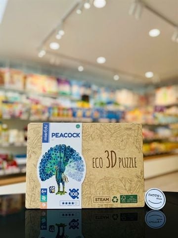 Bộ xếp hình 3D hình chim công MierEdu (6 tuổi)