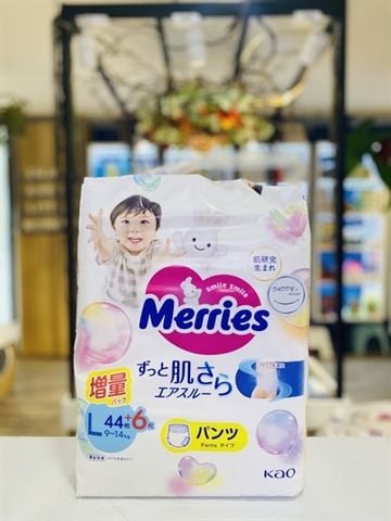 Tã quần Merries công ty size L44+6 (9-14kg)