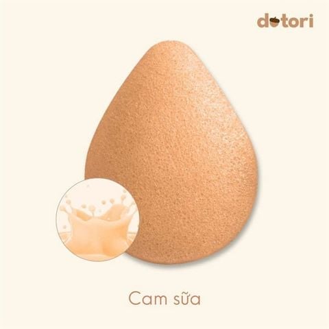 Bông tắm bọt biển Hữu cơ Konjac Dotori màu cam