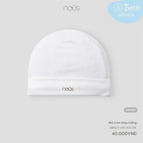 Mũ tròn màu trắng Nous
