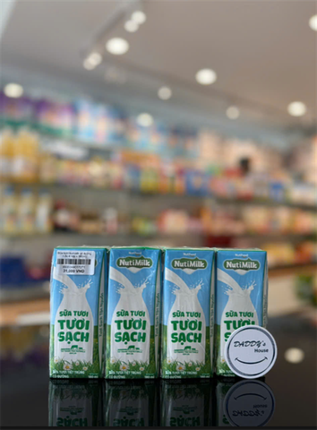 Sữa tươi Nutimilk có đường (Lốc 4 hộp x 180ml)