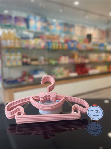 Set 10 móc nhựa hình nơ cho bé Finley (Màu hồng)