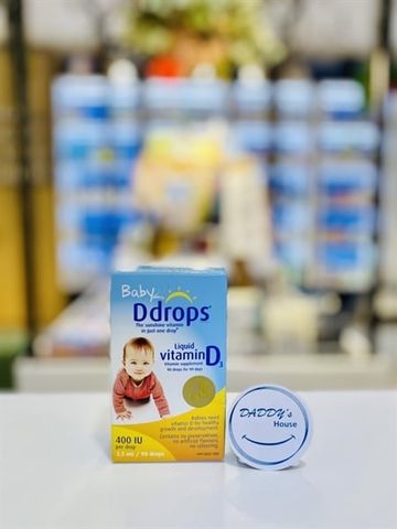 Vitamin D3 Baby Ddrops® 400IU Organic - USA (90 giọt)