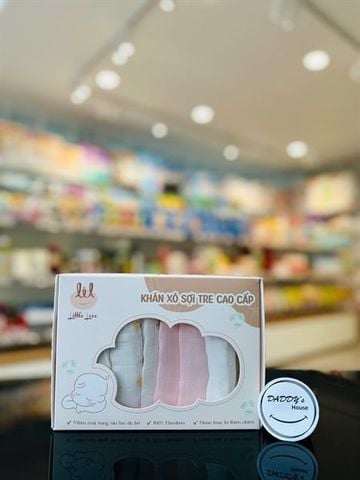 Khăn sữa Bamboo Little Love - Mẫu bé gái (Hộp 6 khăn)