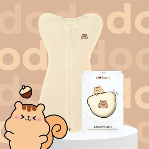 Nhộng chũn Dotori vải Airmesh họa tiết sóc size M (6-9kg)