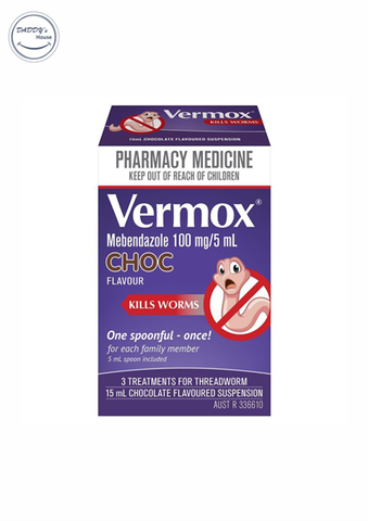 Siro tẩy giun Vermox - Chocolate từ 2 tuổi (15ml)