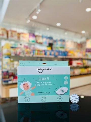 Gối chống bẹt đầu cao su non Babywork cho trẻ sơ sinh (màu trắng)