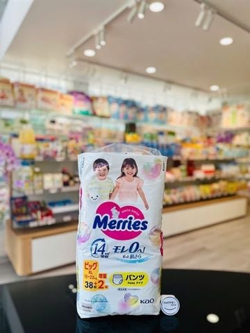 Tã quần Merries size XL, NĐ - XL38+2 miếng (12-22kg)