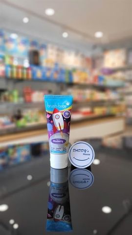 Kem đánh răng có Fluoride Brush - Baby - Hương việt quất 3 tuổi (50ml)