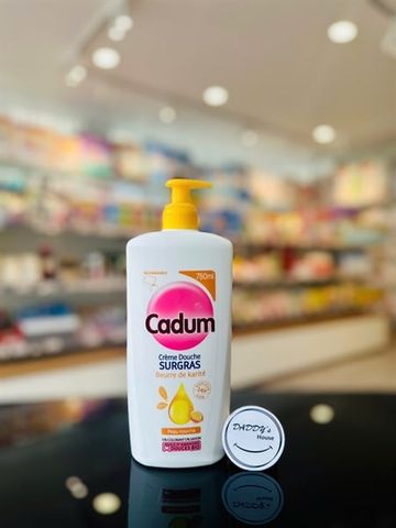 Kem tắm có bơ hạt mỡ, dầu hạnh nhân ngọt hữu cơ Cadum Surgrass Beurre (750ml)