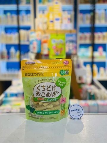 Bánh gạo que Edisonmama vị rau củ xanh 7th (25g)