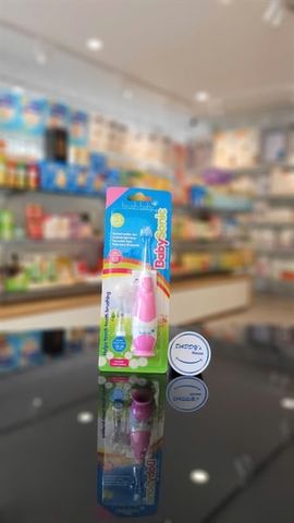 Bàn chải điện sóng âm dùng pin BabySonic Brush-Baby - Hồng (0-3 tuổi)