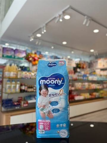 Tã quần Moony bé gái size XL38 (12-22kg) - NĐ