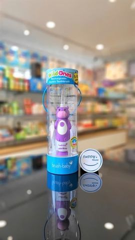Bàn chải điện sóng âm có kèm sạc Brush - Baby - Hippo (0 - 10 tuổi)