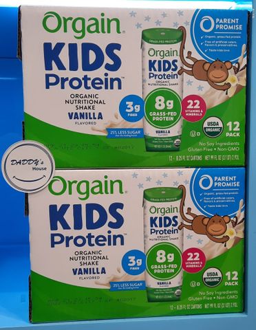 Sữa hữu cơ Orgain Kids Protein vị Vanilla (244ml x 12 hộp)
