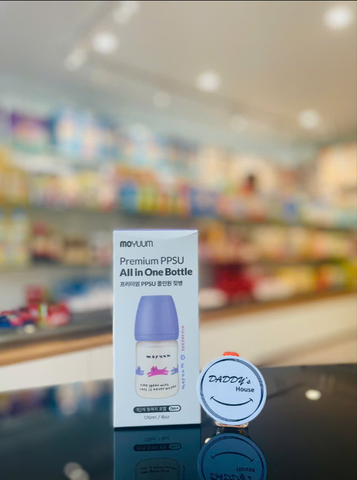 Bình sữa Moyuum Premium PPSU All In One - Mẫu mèo tím (170ml)