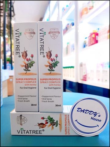 Xịt keo ong giảm viêm, đau họng Vitatree (30ml)