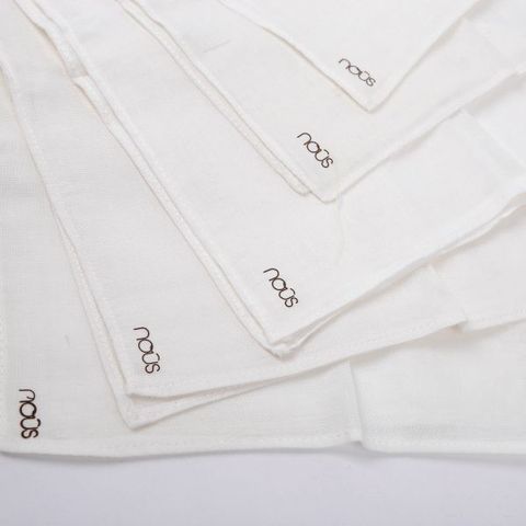 Set 5 khăn sữa Nous trắng (30cm x 30cm)