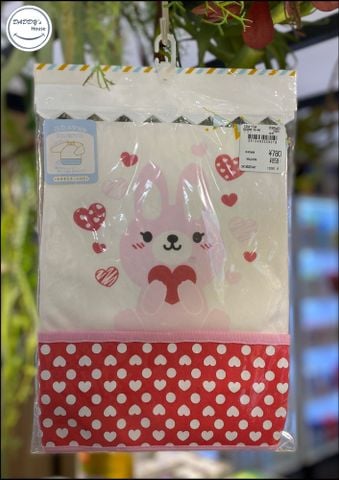Áo yếm tạp dề ăn dặm có tay- Nhật (Rabbit)