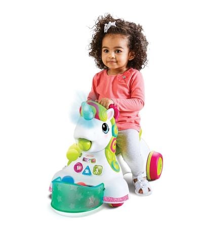 Xe tập đi kiêm chòi chân Unicorn 3in1 Sit, Walk & Ride Infantino (6-36th)