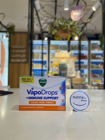 Kẹo ngậm Vicks VapoDrops Immune Support Orange (36v)