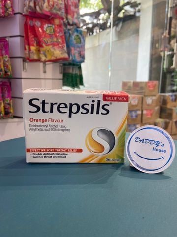 Kẹo ngậm Strepsils Orange (36v)