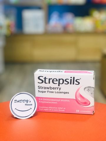 Kẹo ngậm Strepsils vị dâu (36v)