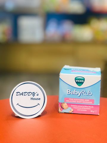 Kem bôi massage làm ấm ngực BabyRub Vicks 6m+ (50g)