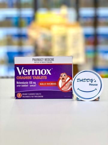 Viên tẩy giun Vermox - Orange từ 2 tuổi (2 viên)