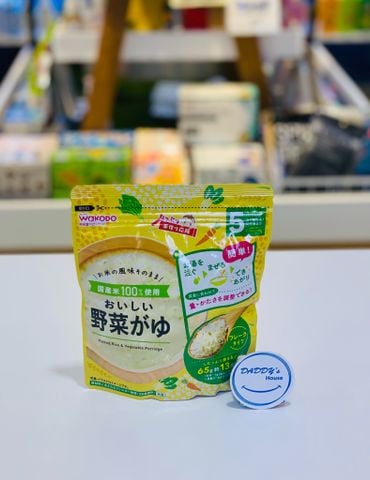 Bột cháo gạo & rau củ Wakodo từ 5 tháng (65g)
