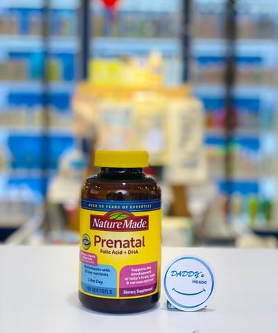 Viên uống vitamin Mẹ bầu Nature Made Prenatal Folic + DHA (150v)