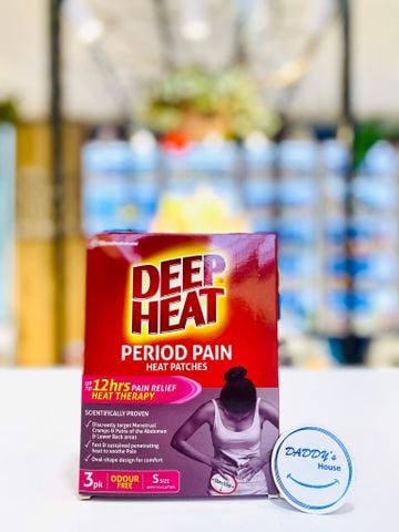 Miếng dán giảm đau bụng Deep Heat (3 miếng)